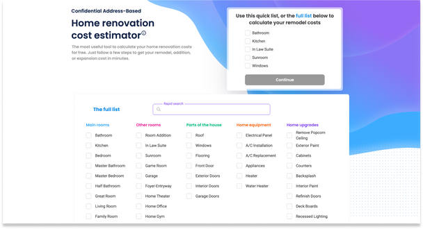 Advanced rehab cost estimator powered by Kukun
